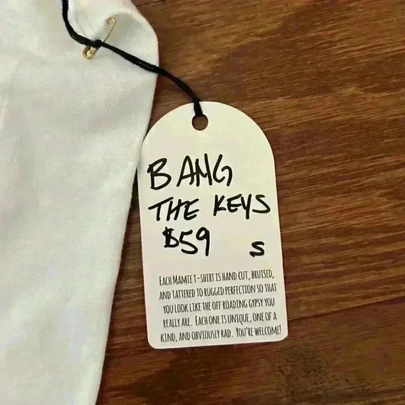 Mamie Ruth I Bang The Keys Tank Band Wife Piano Keyboard wifey Size Small NWT - Picture 7 of 14